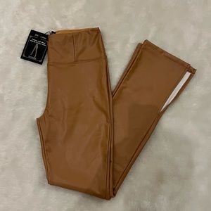 Vegan Leather Tummy Tucker Hight Waist Pants